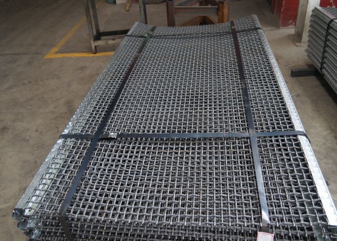 Annealing Process 65Mn Spring Steel Woven Wire Screen Media for Aggregate 1